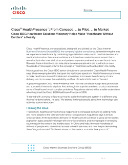 History of Cisco HealthPresence