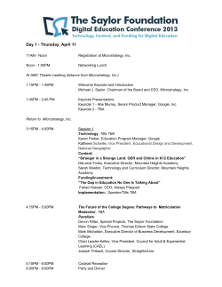 Agenda for DigEdCon
