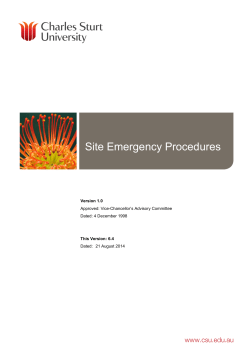 Site Emergency Procedures Manual