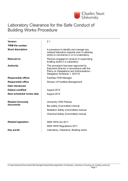 Laboratory clearance procedures for building works