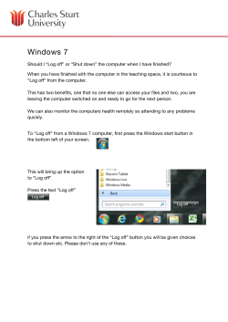 Should I logoff or shut down the computer when I have finished teaching?