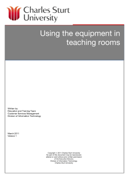 Using the equipment in standard teaching spaces