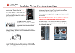 Sennheiser wireless microphone usage guide