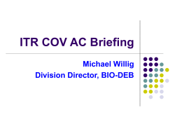 ITR Committee of Visitors