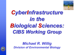 BIO Cyberinfrastructure Strategy