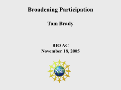 BIO Broadening Participation Working Group