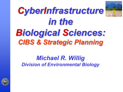 Cyberinfrastructure in the Biological Sciences Working Group (CIBS)