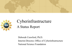 NSF Cyberinfrastructure Strategic Plan