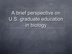 Graduate Education Presentation (2011)