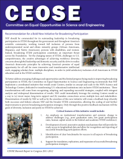 CEOSE Handout 2014