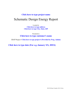 Schematic Design Report Template