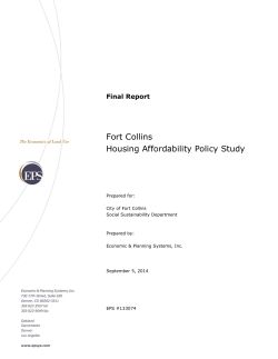 Housing Affordability Policy Study