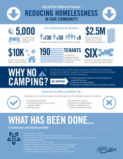 City of Fort Collins and Partners: Reducing Homelessness in Our Community