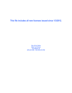 List of all new licenses for the year 2012