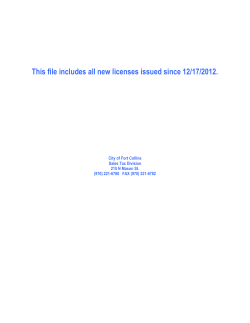 List of all new licenses for the year 2013