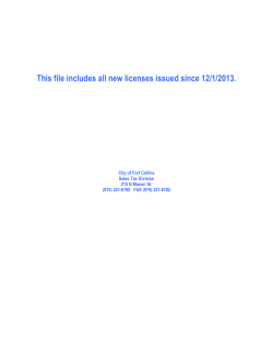 List of all new licenses for the year 2014