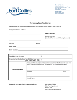 Temporary Sales Tax License Application