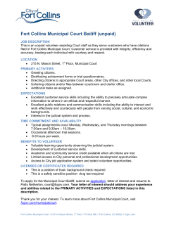 See the volunteer description for more details