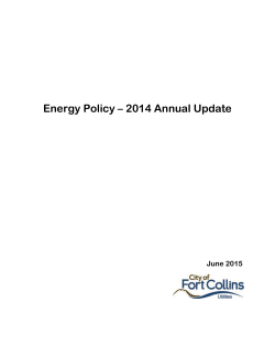 Energy Policy 2014 Annual Update Report