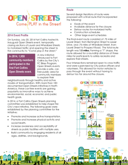 2014 Open Streets Post Event Report