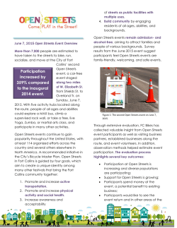 June 2015 Open Streets Post Event Report