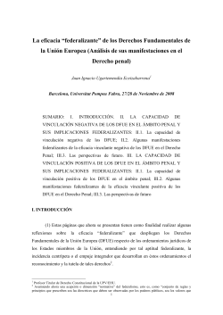 La eficacia vertical y horizontal de los Derechos Fundamentales de la UE y sus implicaciones en el Derecho Penal