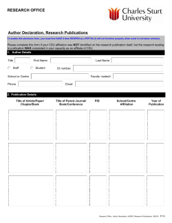 Author Declaration, Research Publications