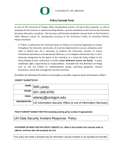 Data Security Incident Response Policy Concept Form