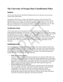 Data Classification Policy DRAFT