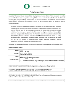 Data Classification Policy Concept Form