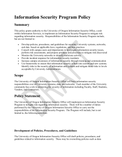 Information Security Program Policy DRAFT