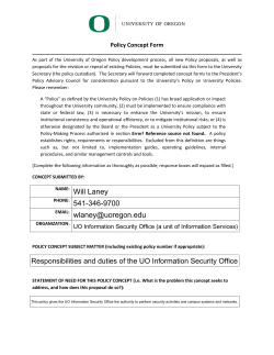 Information Security Program Policy Concept Form