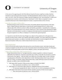 UO Policy Authorities