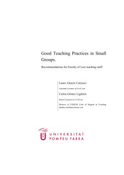 Good teaching practices in small groups