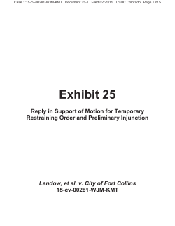 25a Exhibit 1 to Plaintiffs Reply in Support of Motion for Preliminary Injunction