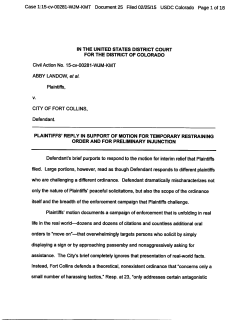 25 Plaintiffs Reply in Support of Motion for Preliminary Injunction