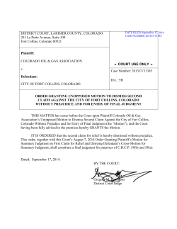 38 Order Granting Unopposed Motion to Dismiss 2nd Claim Against City Without Prejudice and For Entry of Final Judgement
