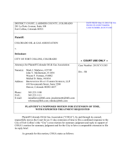 26 COGAS Motion for Extension of Time