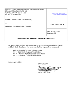 19 Order Setting Summary Judgment Deadlines