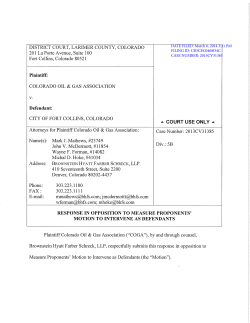 12 Response in Opposition to Motion to Intervene