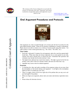 40a Oral Argument Procedures and Protocols