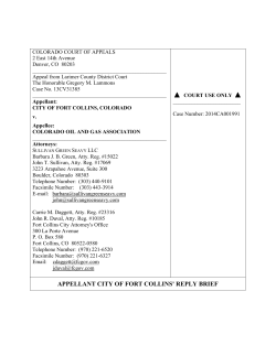 38 City of Fort Collins Reply Brief