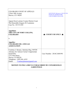 27 Motion to File Amicus Curiae Brief, Congressman Jared Polis