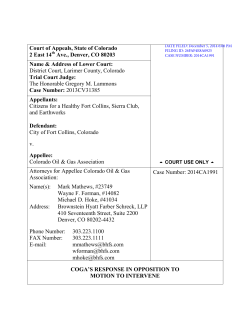 13 COGA s Response in Opposition to Motion to Intervene