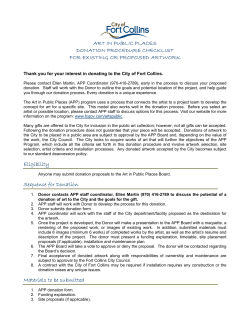 donation procedure checklist