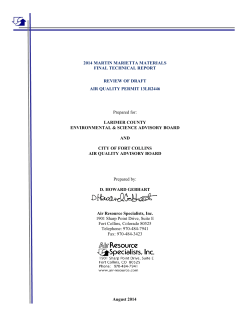 ARS Final Technical Report Review of Draft Air Quality Permit 13LR2446