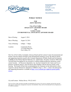 City of Fort Collins Air Quality Advisory Board