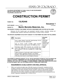 Martin Marietta Materials Asphalt Plant Final Air Permit Issued