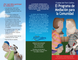 El Programa de la Mediacion de la Comunidad