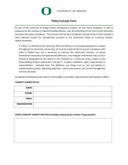 Policy Concept Form